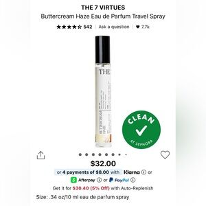 The 7 Virtues Buttercream Haze travel perfume